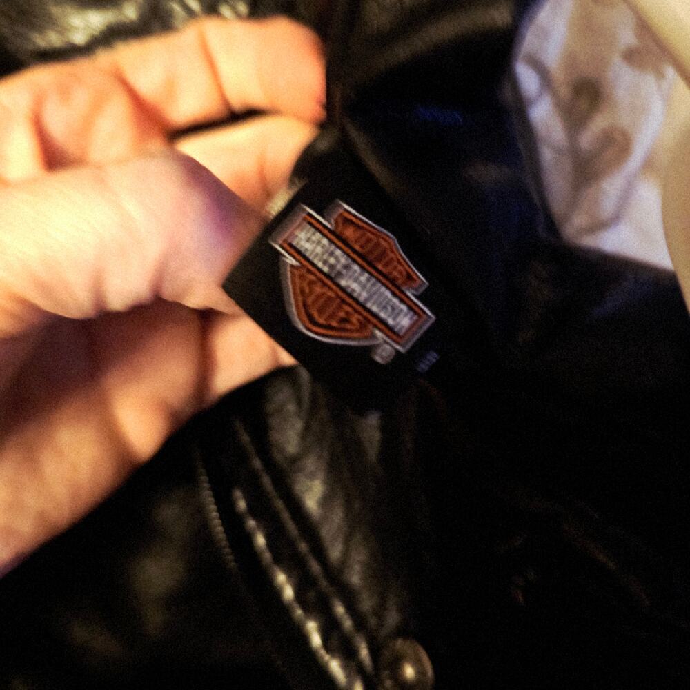 Harley Davidson boys upwing eagle biker moto jacket pleather size 6 - Picture 6 of 6